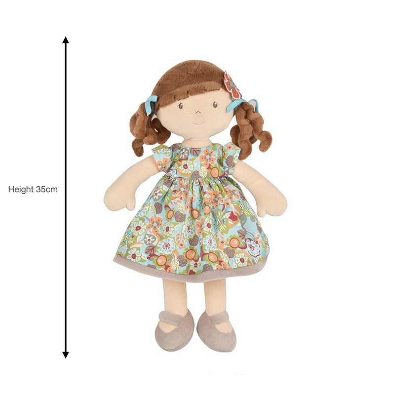 Bonikka &#8211; Summer Flower Kid Doll with Brunette Hair 35 cm