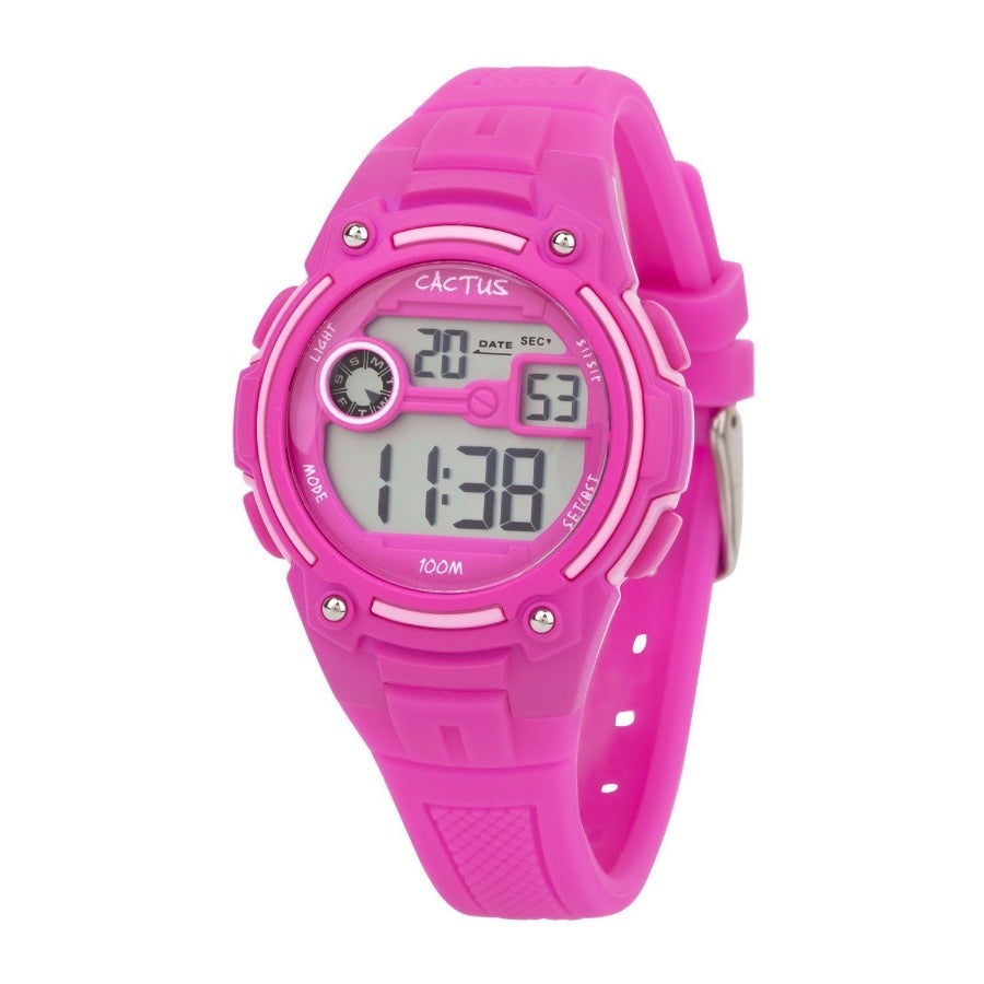 Cactus &#8211; Rambler &#8211; Digital Kids LCD Watch &#8211; Hot Pink