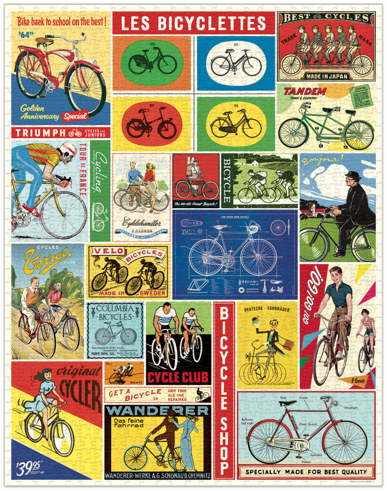 Cavallini 1000 Pc Puzzle – Bicycles toys