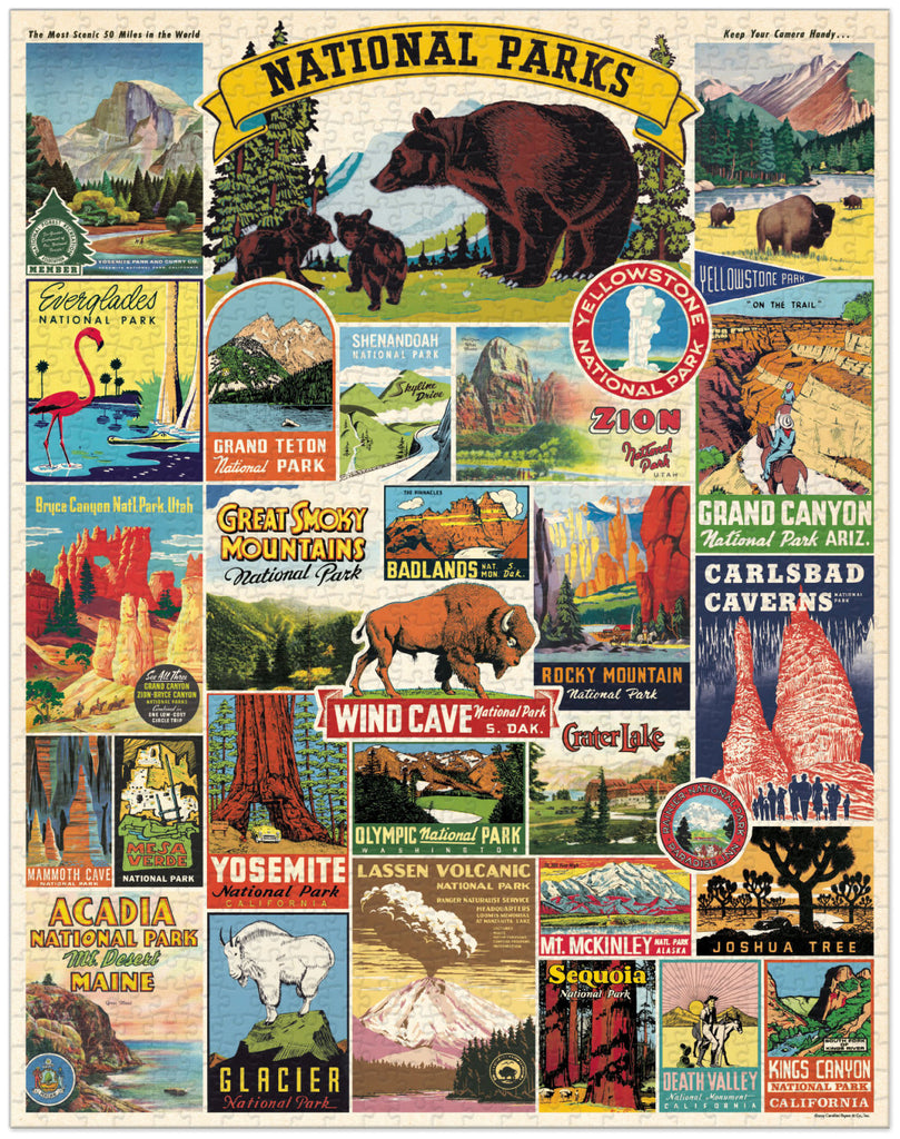 Cavallini 1000 Pc Puzzle – National Parks classic