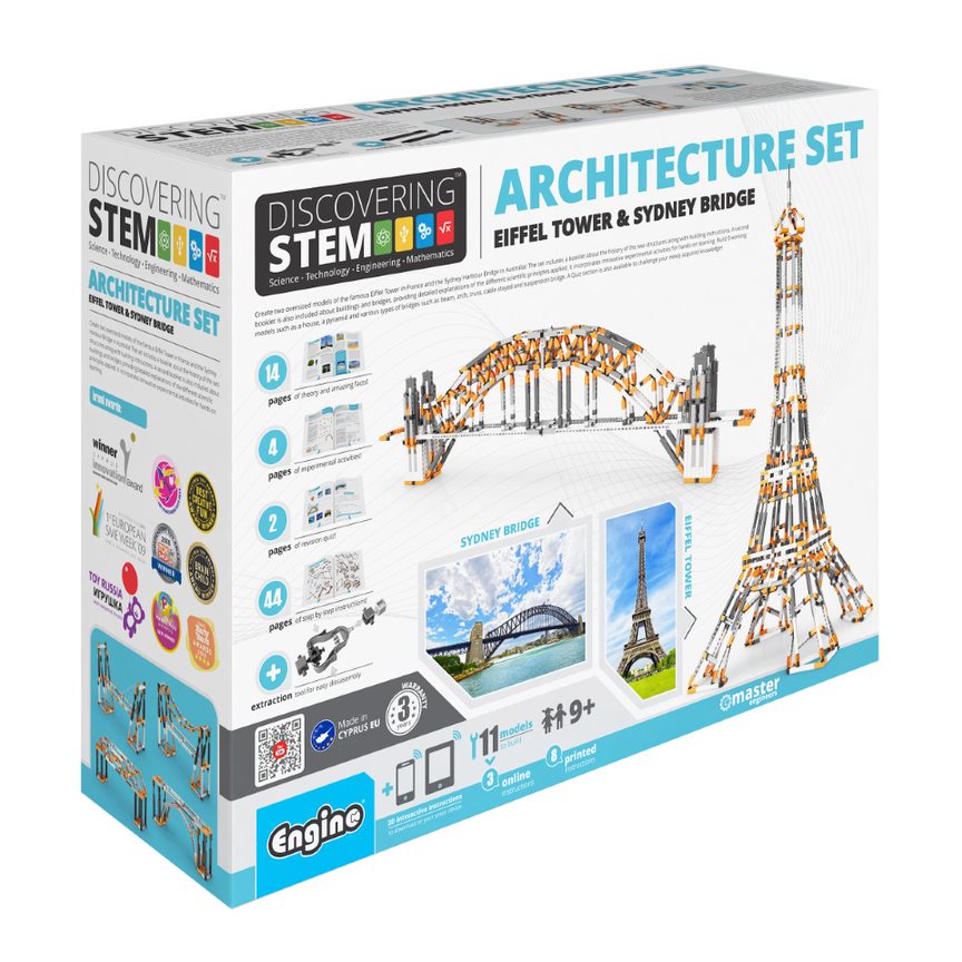 Engino &#8211; Discovering STEM &#8211; Architecture Set &#8211; Eiffel Tower &#038; Sydney Harbour Bridge