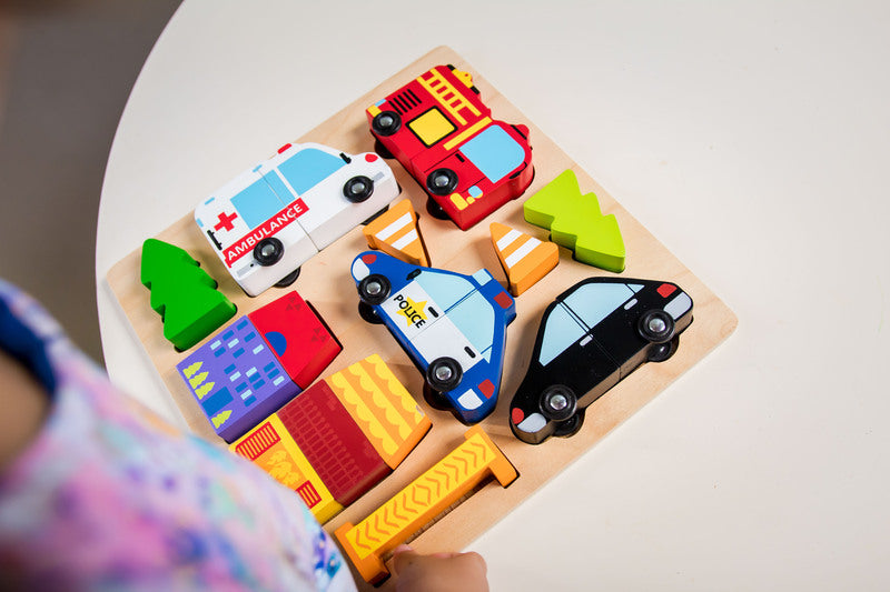 Kiddie Connect &#8211; Vehicle Puzzle with Magnets kid playing