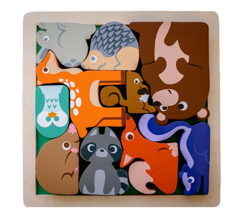 Kiddie Connect &#8211; Woodland Animal Chunky Puzzle