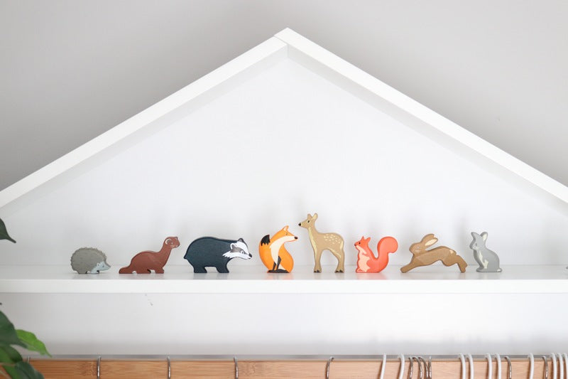 Tender Leaf Toys &#8211; 1 Piece Woodland Animals Display Shelf Set gf