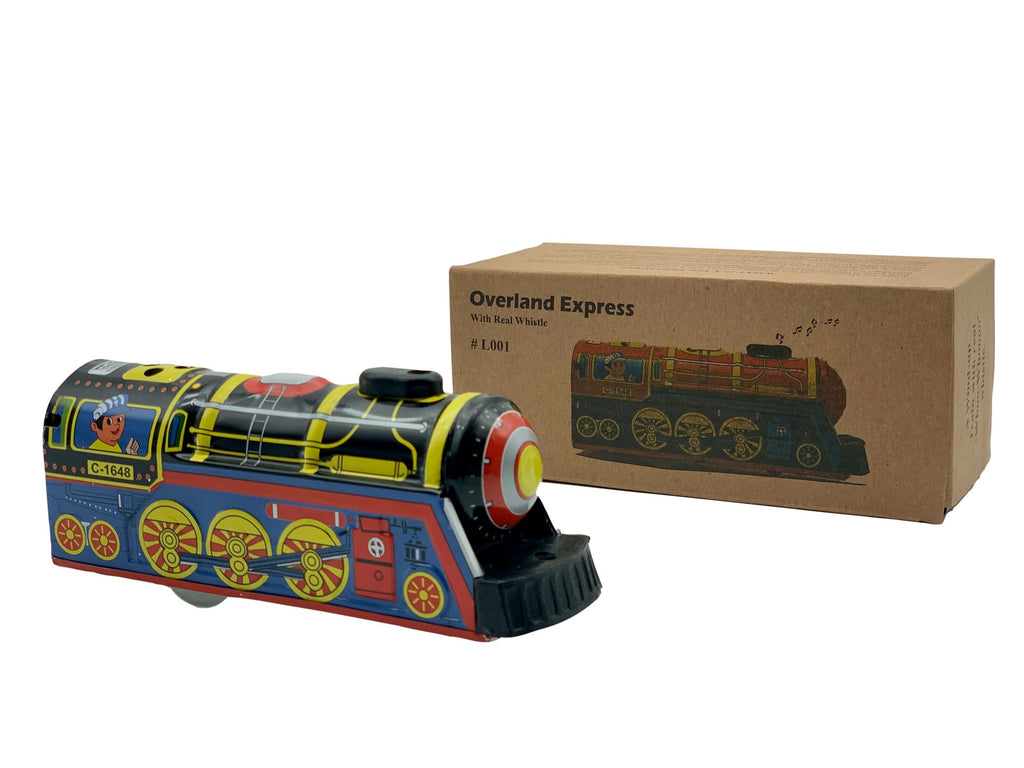 Tin Treasures &#8211; Wind-Up Tin Toy Overland Express Black