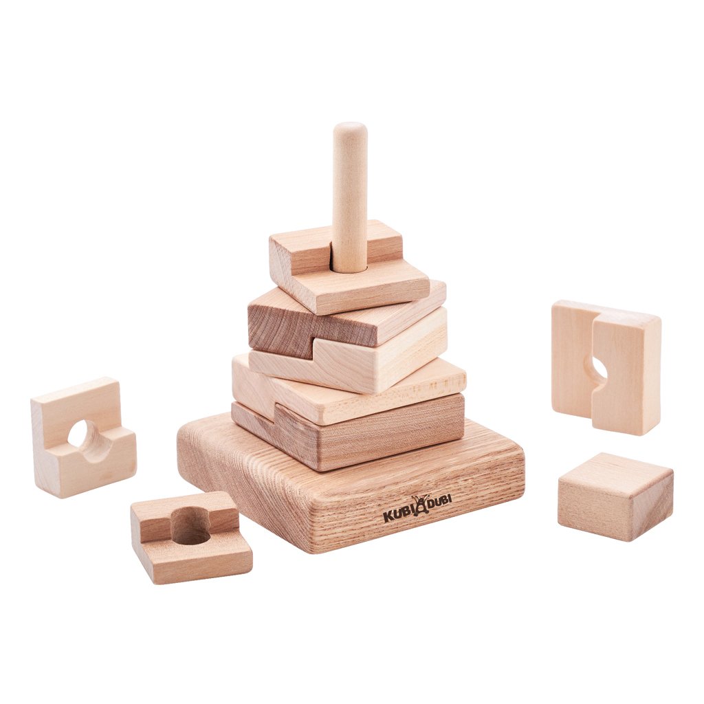 Kubi Dubi – Wooden Stacking Puzzle – Techno