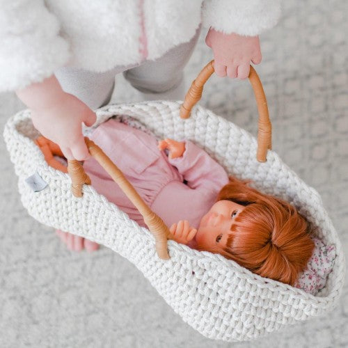 Astrup Doll Knitted Basket and Bedding Set, 35-40 cm2