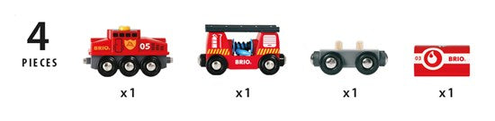 BRIO Train &#8211; Rescue Firefighting Train 4 A