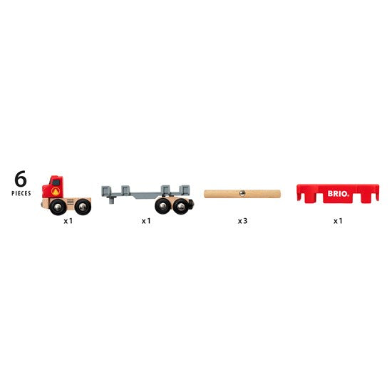 BRIO Vehicle &#8211; Lumber Truck, 6 pieces 6