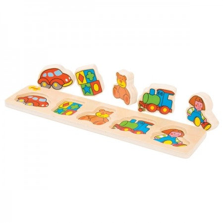 Bigjigs Toys Chunky Lift and Match Puzzle 1
