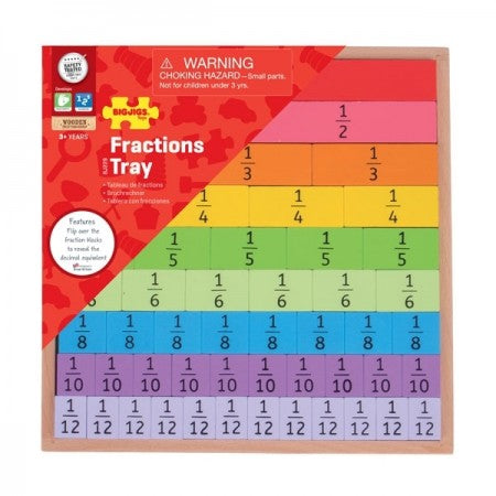 Bigjigs Toys &#8211; Fractions Tray with packaging