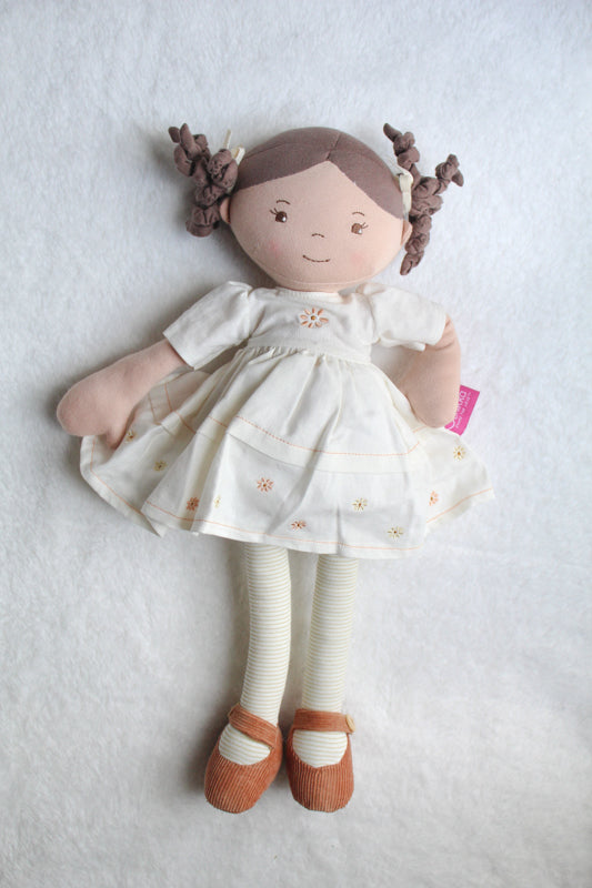 Bonikka &#8211; Cecilia Linen Doll with Brown Hair New