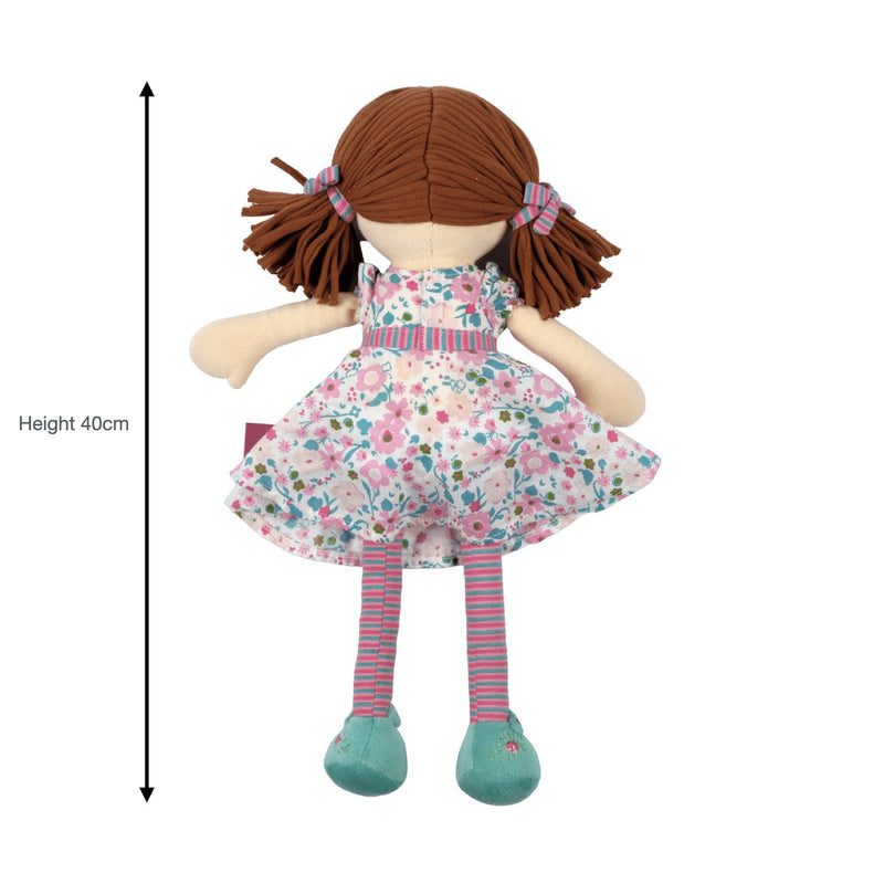 Bonikka &#8211; Katy Dames Soft Doll with Brown Hair New