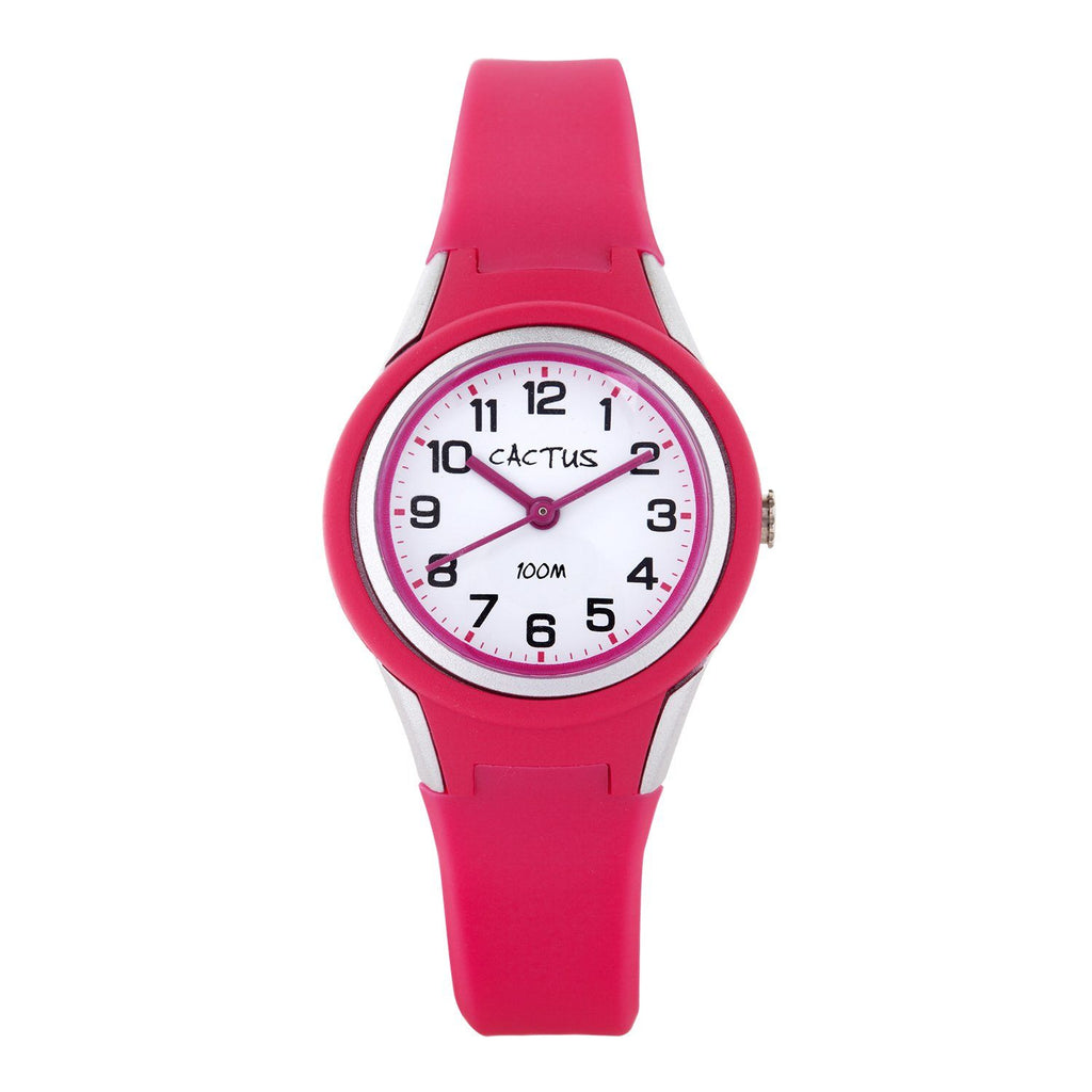 Cactus – Tropical &#8211; Kids Waterproof Watch &#8211; Pink1