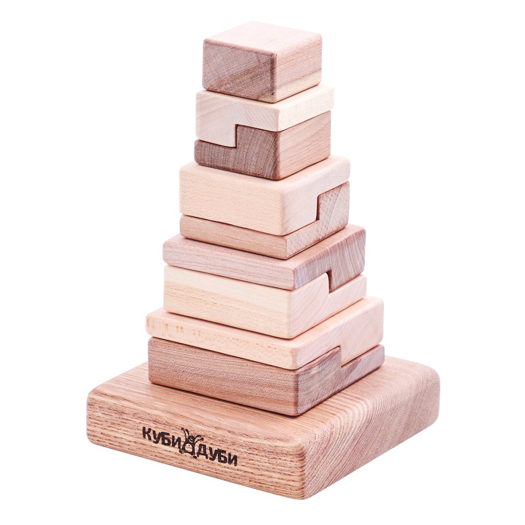 Kubi Dubi – Wooden Stacking Puzzle – Techno