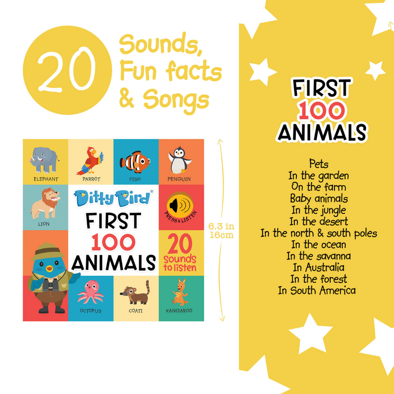 Ditty Bird &#8211; First 100 Animals Board Book7