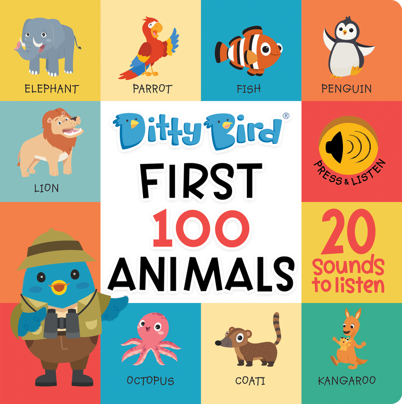 Ditty Bird &#8211; First 100 Animals Board Book
