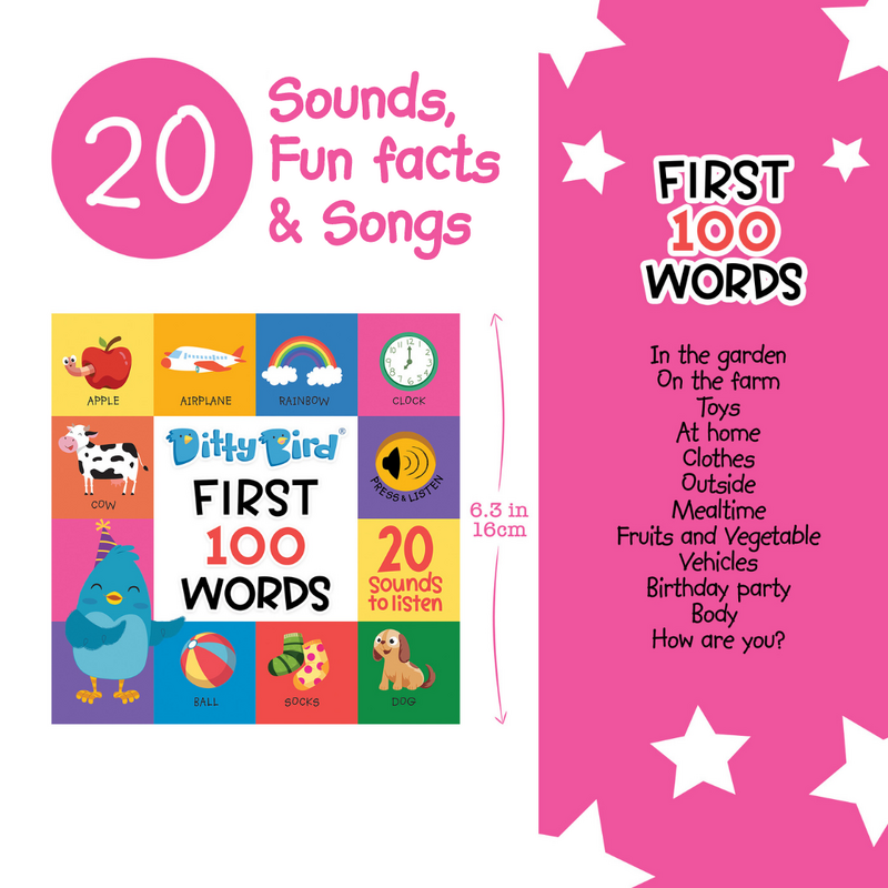 Ditty Bird &#8211; First 100 Words Board Book6