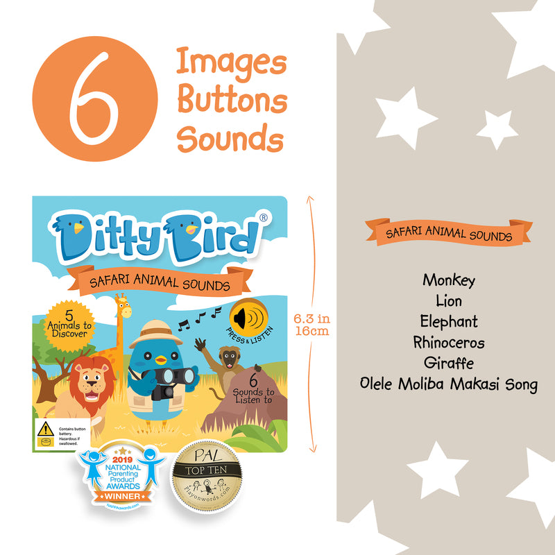 Ditty Bird – Safari Animal Sounds Board Book2