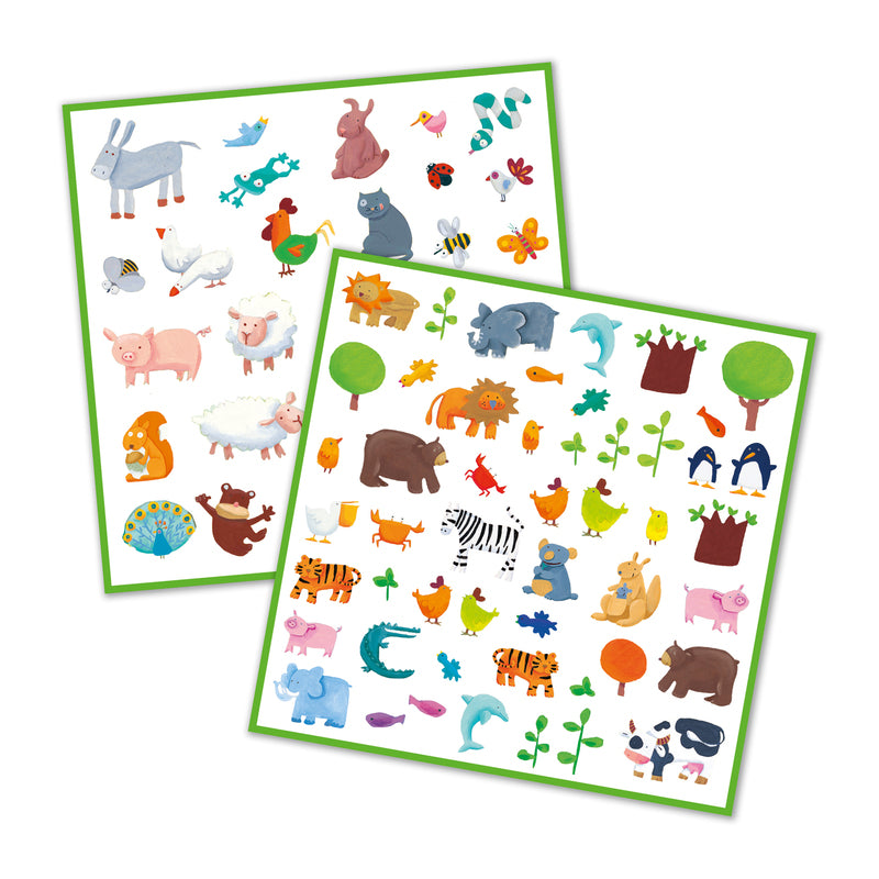 Djeco &#8211; Animals Stickers New