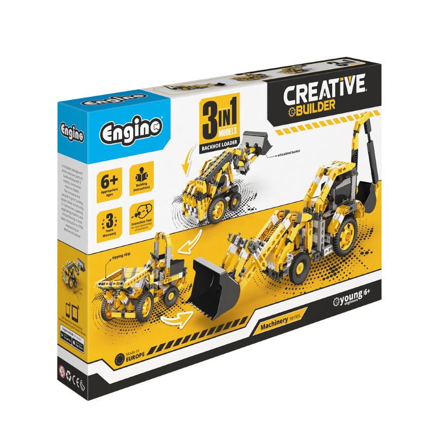 Engino &#8211; Creative Builder &#8211; Machinery Set &#8211; Backhoe Loader