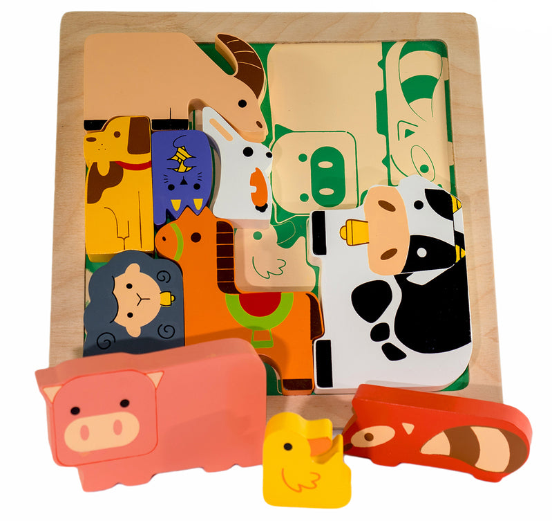 Kiddie Connect – Farm Animal Chunky Puzzle