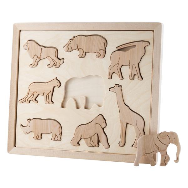 Kubi Dubi &#8211; Wooden Sorting Puzzle &#8211; Animals Of Africa 1