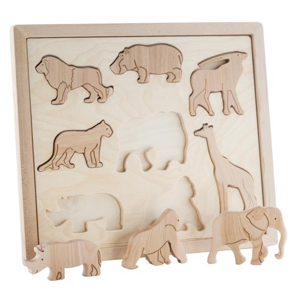 Kubi Dubi &#8211; Wooden Sorting Puzzle &#8211; Animals Of Africa 2