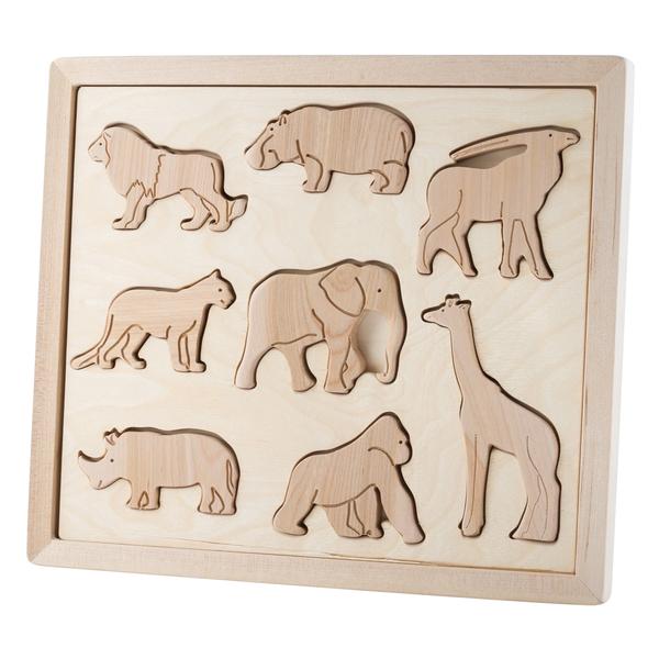 Kubi Dubi &#8211; Wooden Sorting Puzzle &#8211; Animals Of Africa