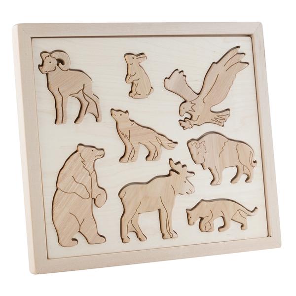 Kubi Dubi &#8211; Wooden Sorting Puzzle Animals Of North America 1