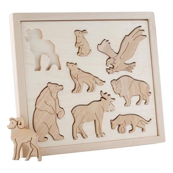 Kubi Dubi &#8211; Wooden Sorting Puzzle Animals Of North America 2