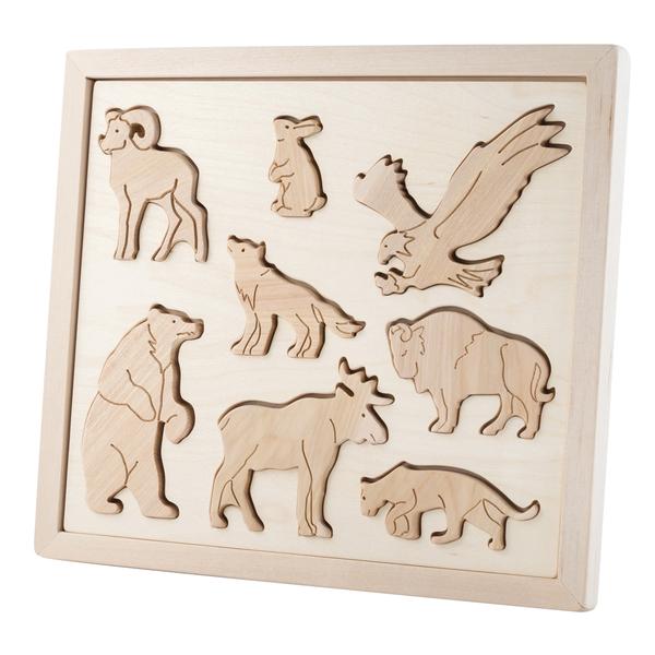 Kubi Dubi &#8211; Wooden Sorting Puzzle Animals Of North America