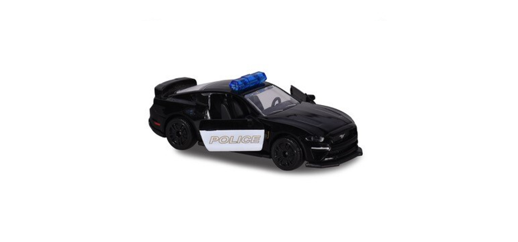 Majorette – Emergency Rescue Police Car Black