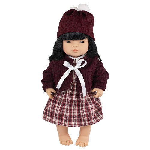 Miniland Doll &#8211; Anatomically Correct Baby, Asian Girl and Outfit Boxed, 38 cm (UNDRESSED)2