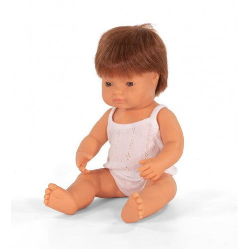 Miniland Doll &#8211; Anatomically Correct Baby, Caucasian Boy, Red Head, 38 cm1