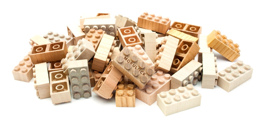 Mokulock Regular Blocks Set, 48 pieces Wooden Toys Australia