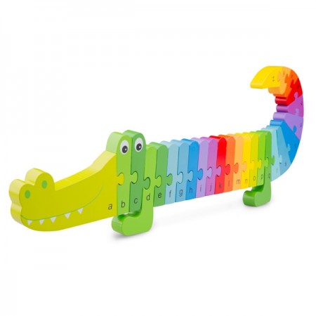 New Classic Toys &#8211; Rainbow Crocodile Puzzle side ways