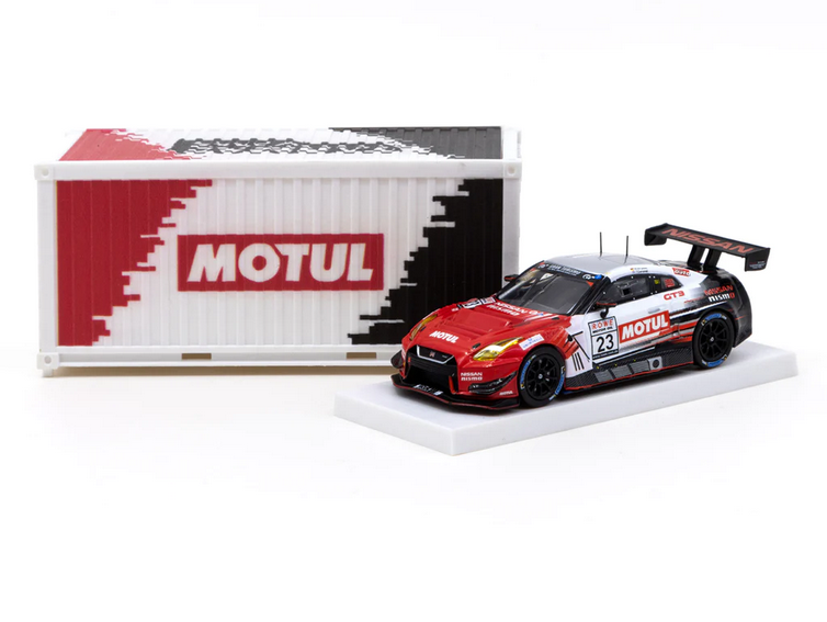 Tarmac Works &#8211; 1-64 Nissan GT-R NISMO GT3 VLN 2017 #23 with Container &#8211; HOBBY64