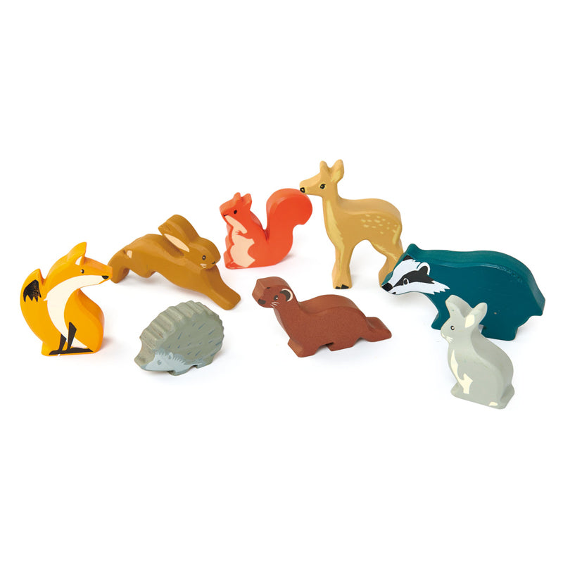 Tender Leaf Toys &#8211; 1 Piece Woodland Animals Display Shelf Set 1
