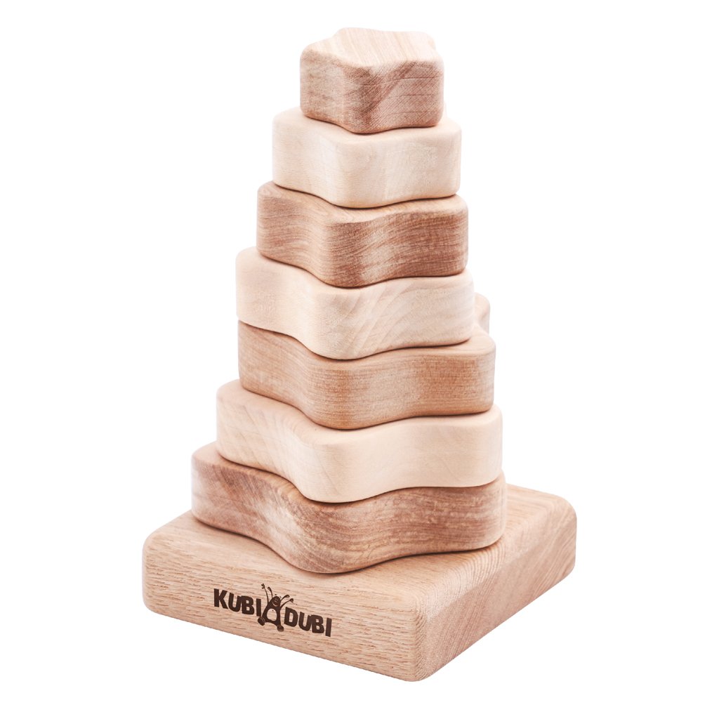 Kubi Dubi &#8211; Wooden Stacking Pyramid &#8211; Modern