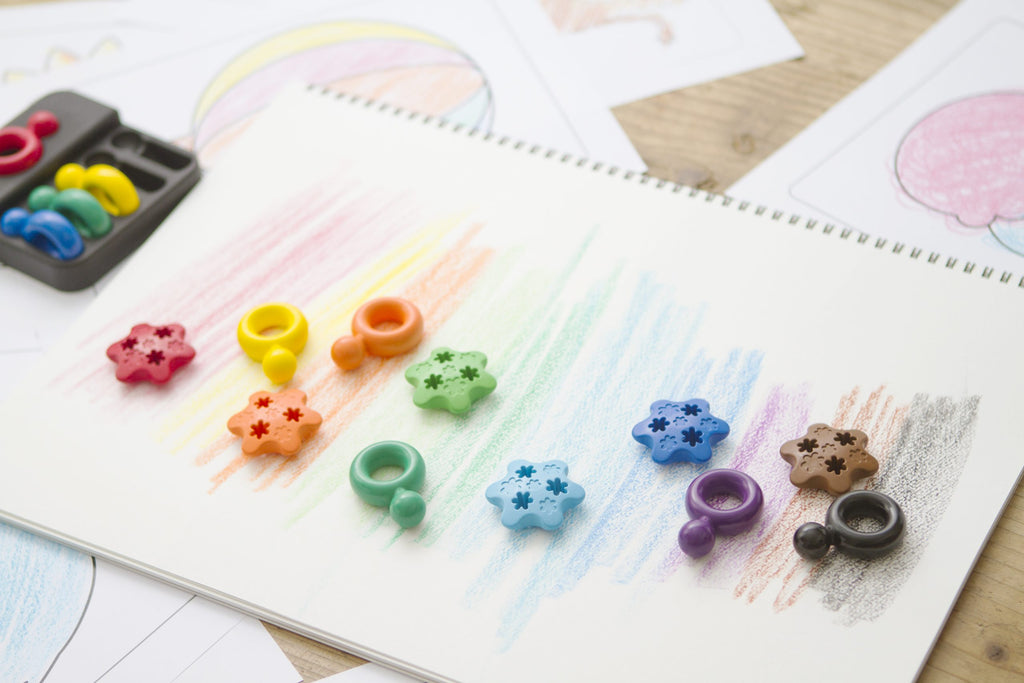 Primomo Non-Toxic Washable Crayon Flower 12 Colours 3