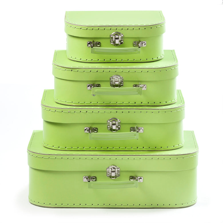 Set of 4 Suitcases Apple Green 1